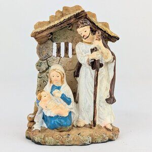 Vintage Nativity Set Y2K Kitschy Resin Crèche Minimalist Religious Holiday Decor